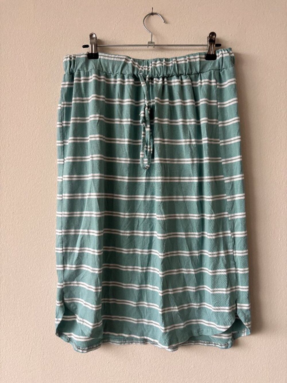 Tickled Teal Striped Skirt Size Large